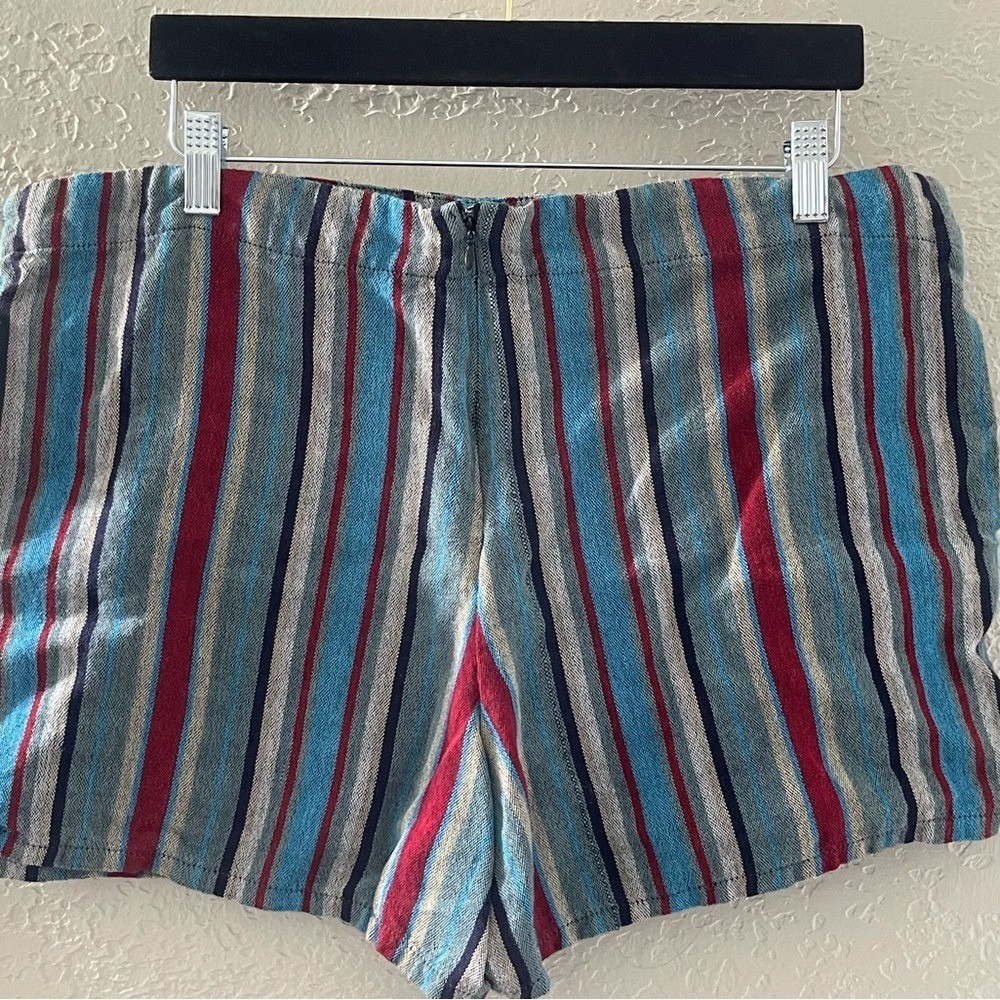 Rancho Especial Women's Festive Striped Multicolor Women's Shorts Size XXL - Picture 4 of 7